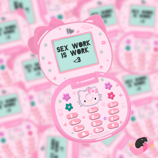 SWIW flip phone sticker